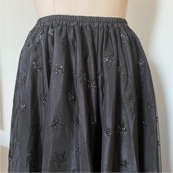 Lirika Matoshi Black Stars in Her Eyes A-Line Skirt - Picture 6 of 15